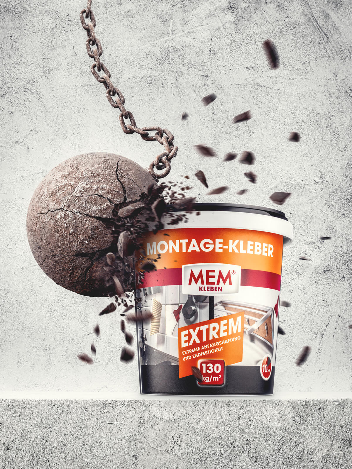 High-End 3D Visualisierung eines Montageklebers