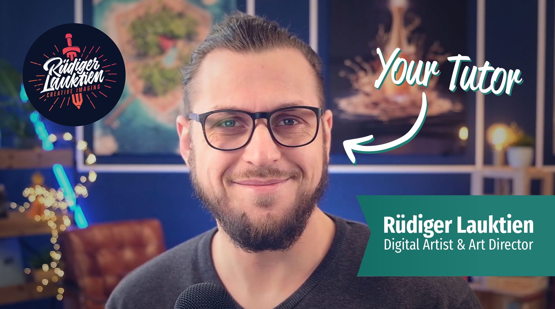 'Sailer in a light bulb' Photoshop Workshop. I'm Rüdiger, digital artist and your tutor for the advanced workshop.