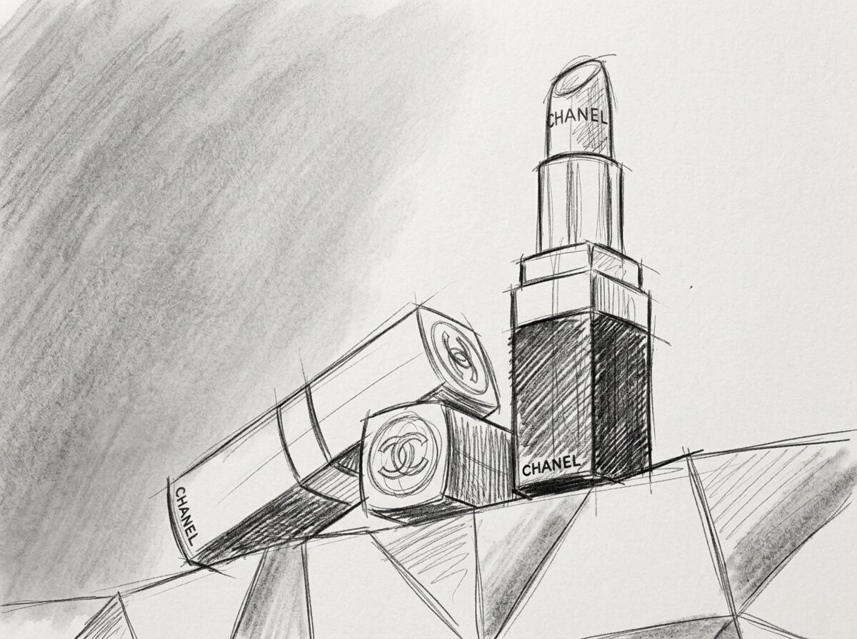 Lipstick Concept art as a briefing for a cgi rendering