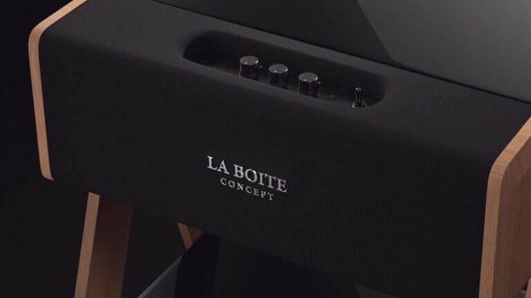 LA BOITE CONCEPT speaker seen from diagonally above — 3D product visualization by Lauktien Studio Berlin