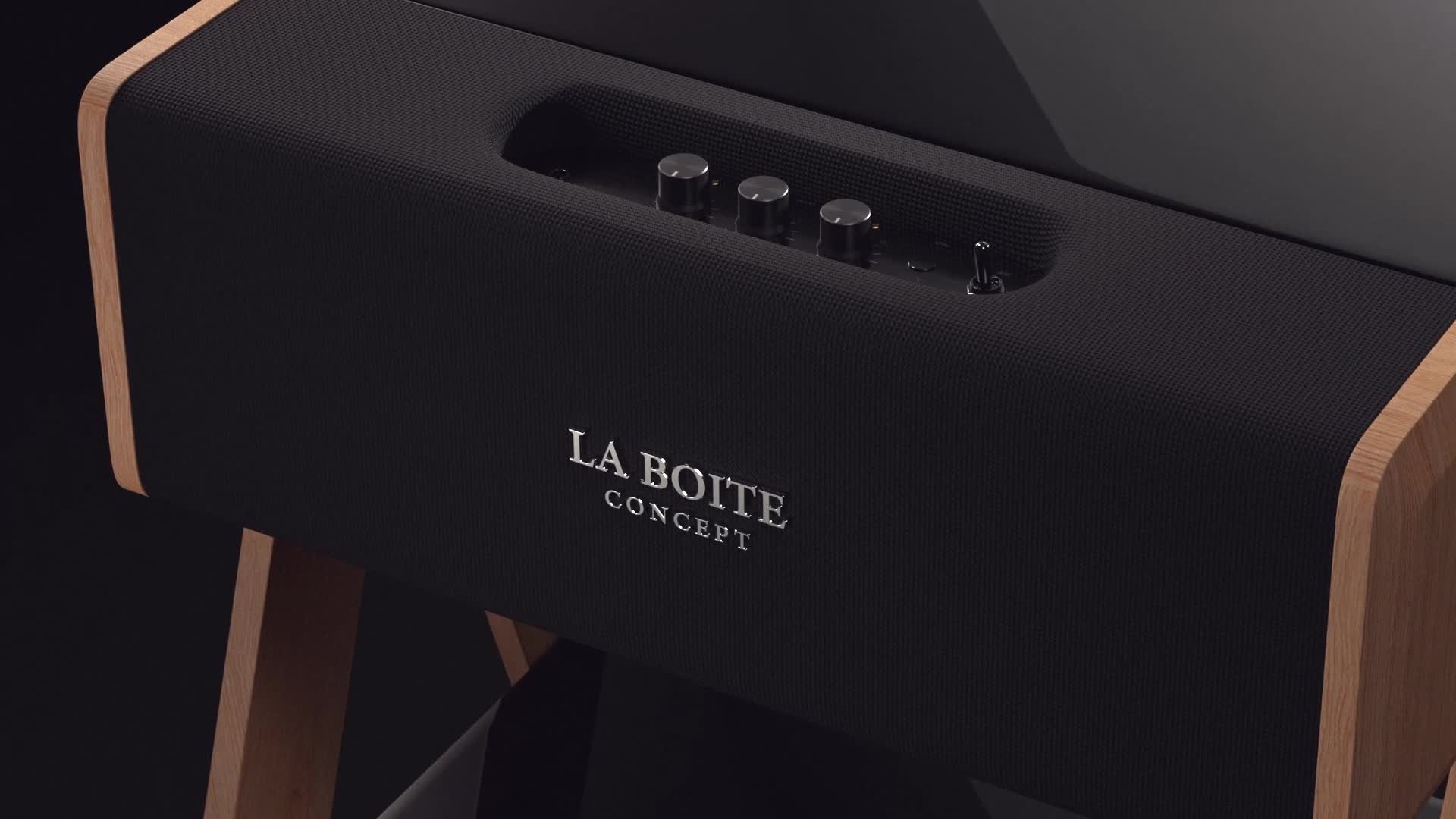 LA BOITE CONCEPT speaker seen from diagonally above — 3D product visualization by Lauktien Studio Berlin